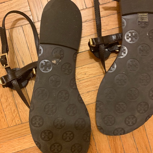 Tory Burch Ali-Aneka Leather Thong Sandal Size 9 - Picture 3 of 4